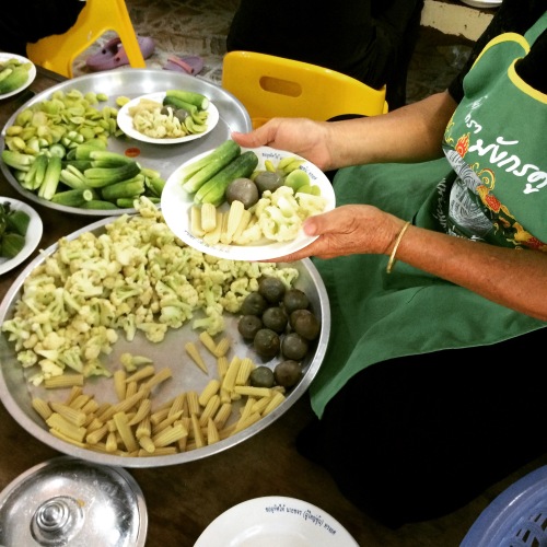 Thai Vegetable Accompaniment to Nam Prik and Curry Dish